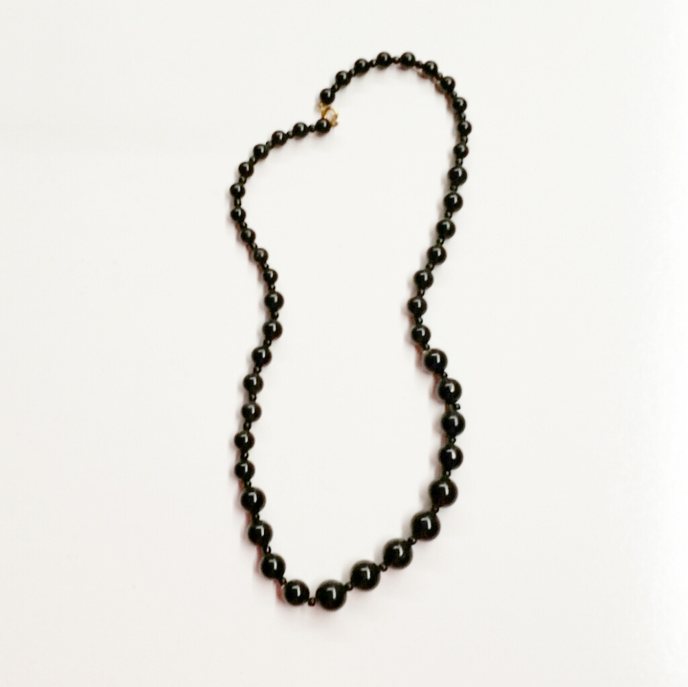 Black Bead Necklace